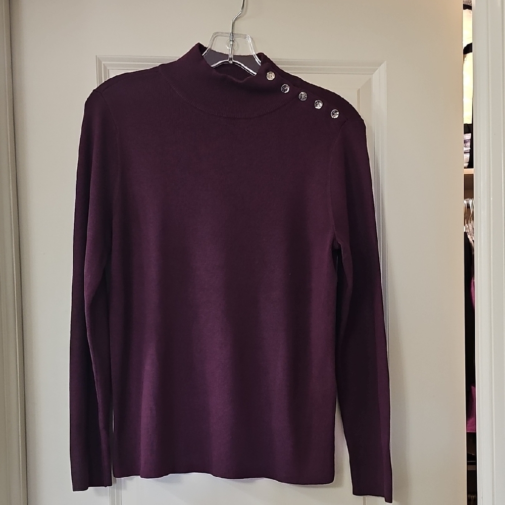 Chico's Purple Turtleneck Sweater